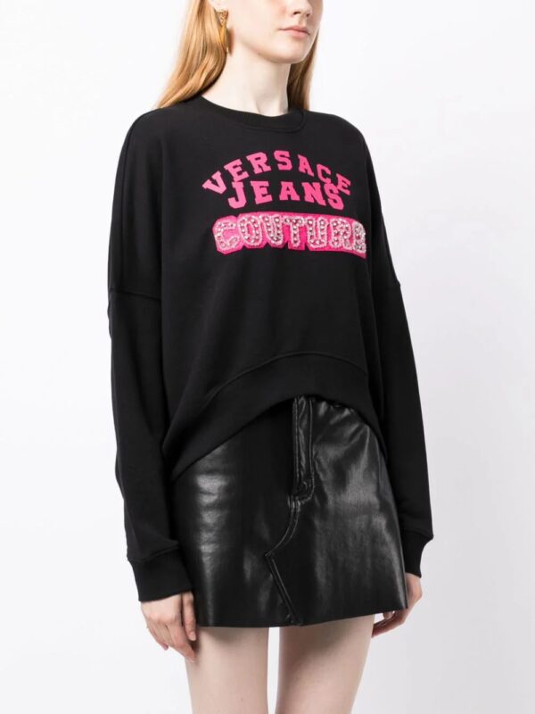 Versace  logo-print cotton sweatshirt - Image 3
