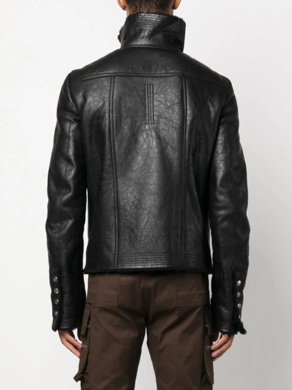 Rick Owens DRKSHDW  faux-fur lining leather jacket - Image 4