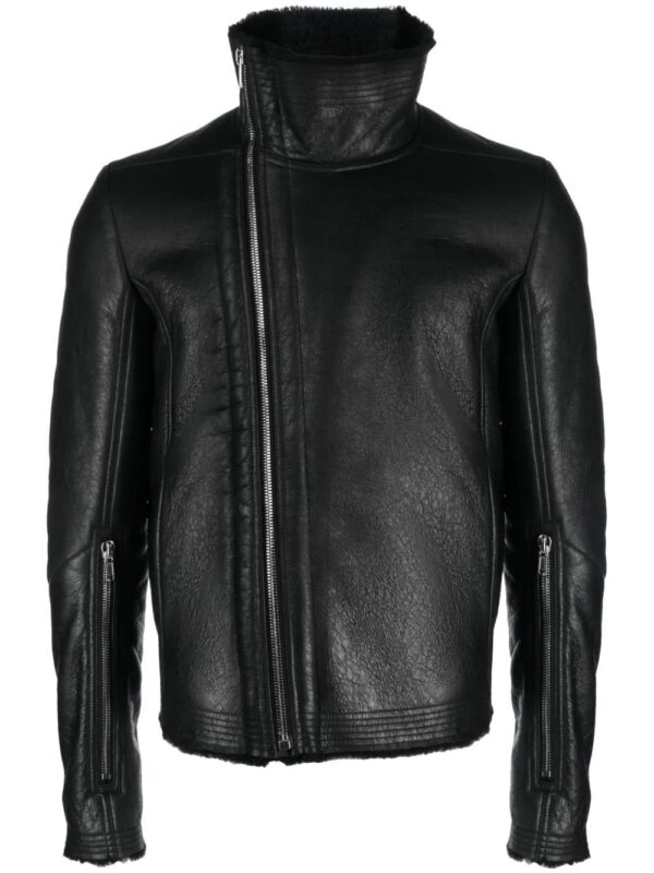 Rick Owens DRKSHDW  faux-fur lining leather jacket
