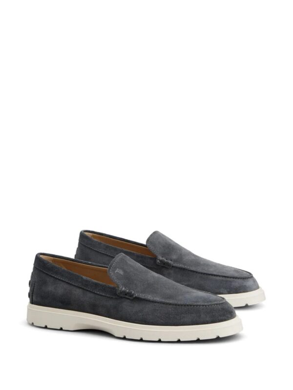 Tod's  logo-debossed suede loafers - Image 2