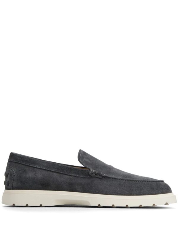 Tod's  logo-debossed suede loafers