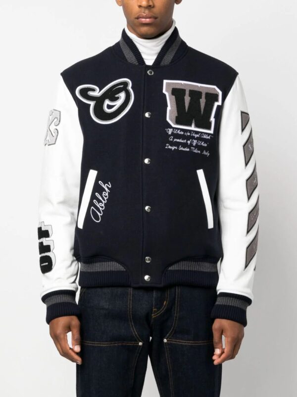 Off-White  Cryst Moon Phase varsity jacket - Image 3