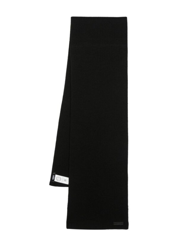 Versace  logo-patch wool scarf