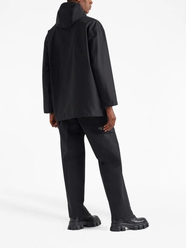Prada  logo-plaque hooded raincoat - Image 4