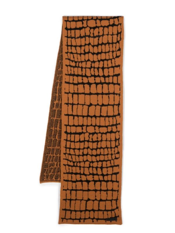Versace  logo-appliqué jacquard scarf