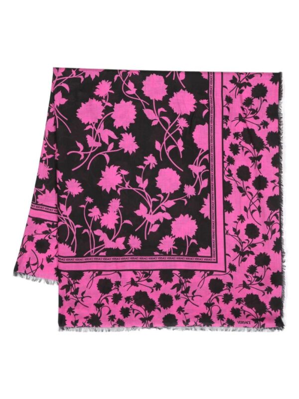 Versace  floral modal-silk scarf