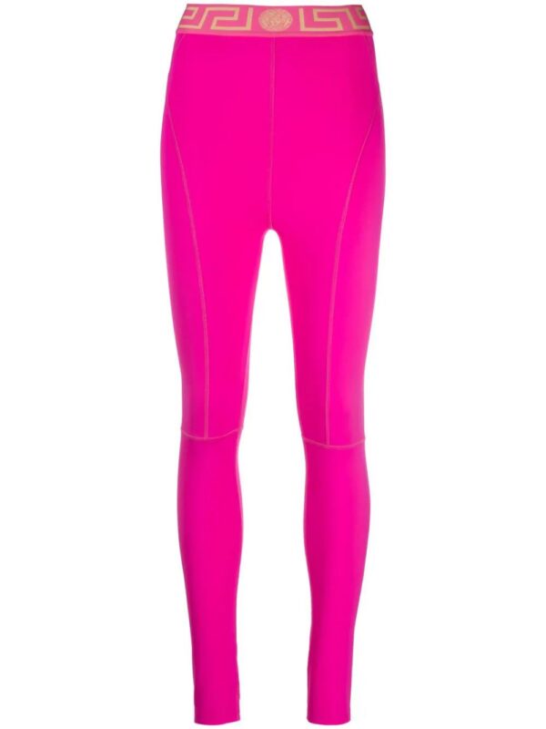 Versace  Greca-pattern high-waisted leggings