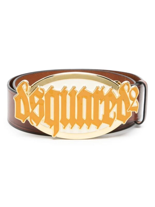Louis Vuitton logo-plaque leather belt