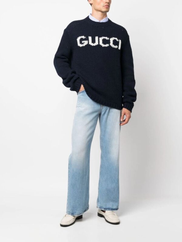 Gucci  intarsia-knit logo wool jumper - Image 2