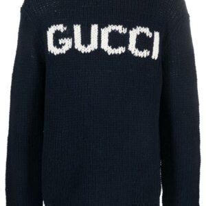 Gucci  intarsia-knit logo wool jumper