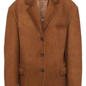 Prada single-breasted suede blazer