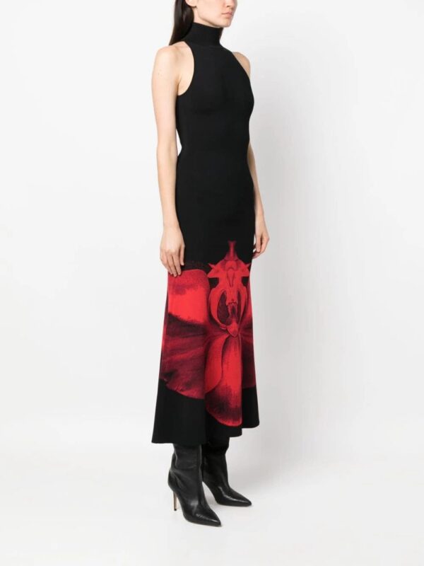Alexander McQueen  Ethereal Orchid-jacquard maxi dress - Image 3
