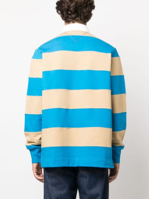 Tommy Hilfiger logo-patch striped cotton polo shirt - Image 4
