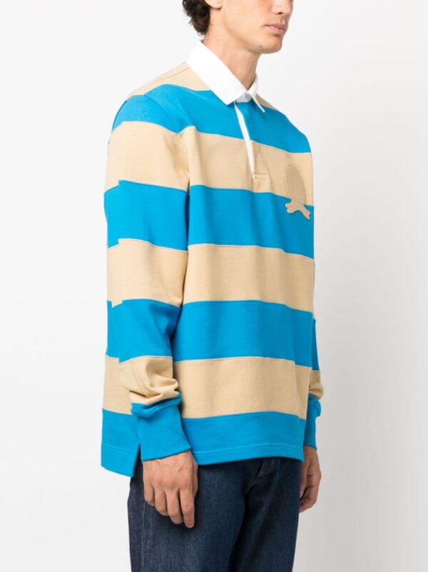 Tommy Hilfiger logo-patch striped cotton polo shirt - Image 3
