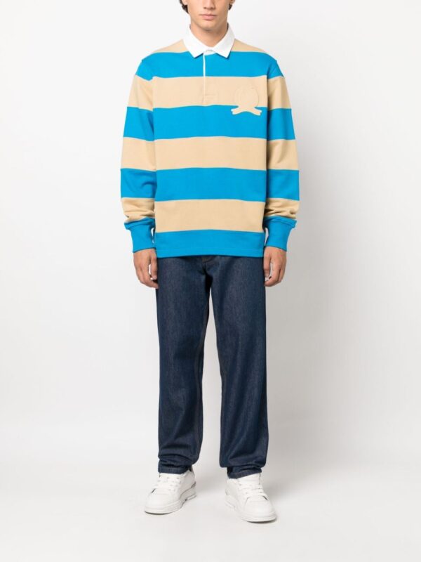 Tommy Hilfiger logo-patch striped cotton polo shirt - Image 2