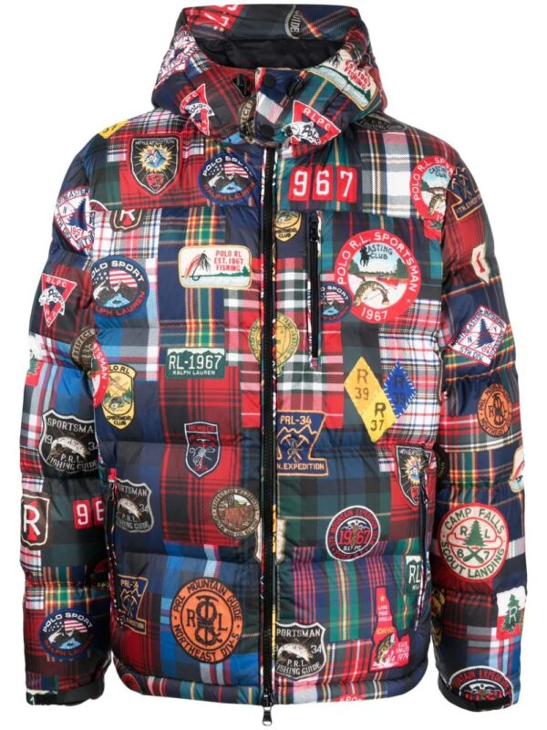 Polo Ralph Lauren  water-repellent plaid-pattern hooded jacket