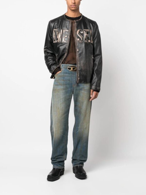 Diesel  L-Met logo-print leather jacket - Image 2