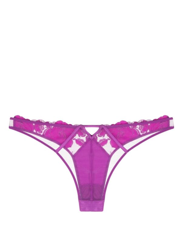 Fleur Du Mal  Rose embroidered bikini briefs - Image 2