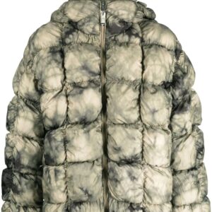 Diesel  W-Ralle tie-dye hooded puffer jacket