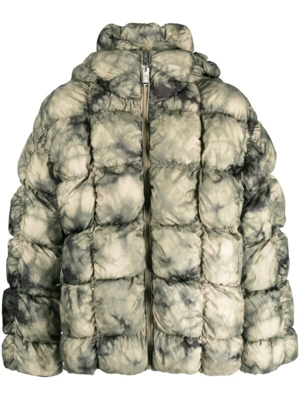 Diesel  W-Ralle tie-dye hooded puffer jacket