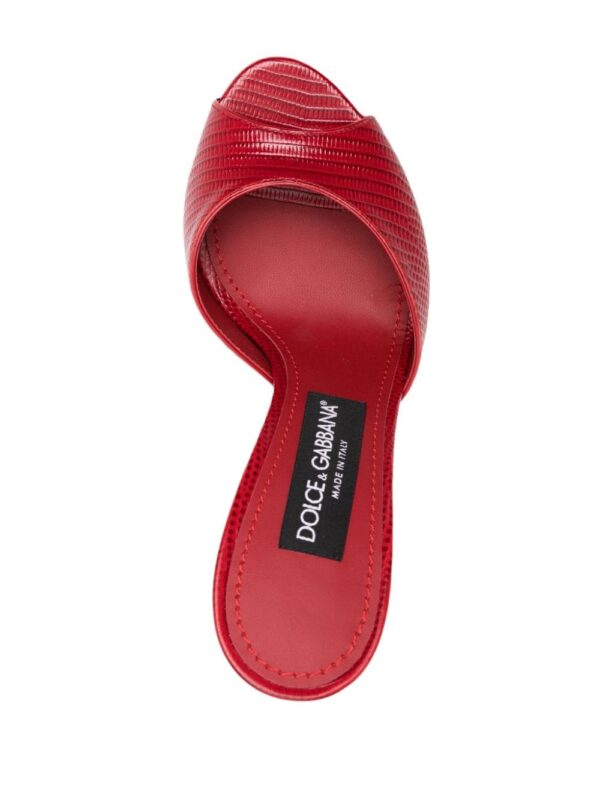 Dolce & Gabbana  105mm leather slip-on sandals - Image 4
