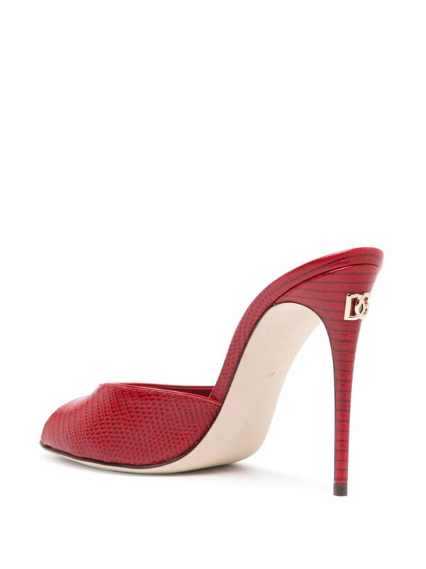Dolce & Gabbana  105mm leather slip-on sandals - Image 3
