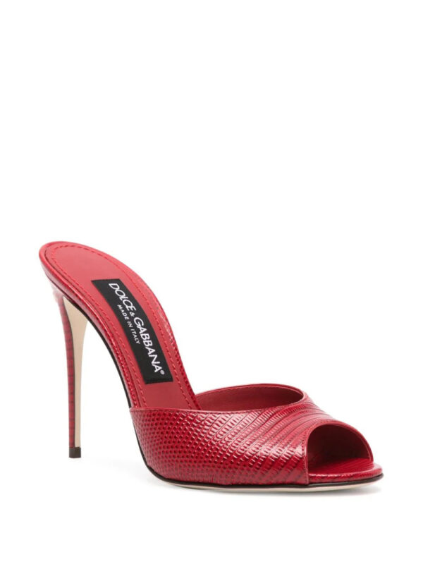 Dolce & Gabbana  105mm leather slip-on sandals - Image 2