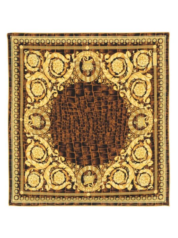 Versace  Baroccodile silk scarf