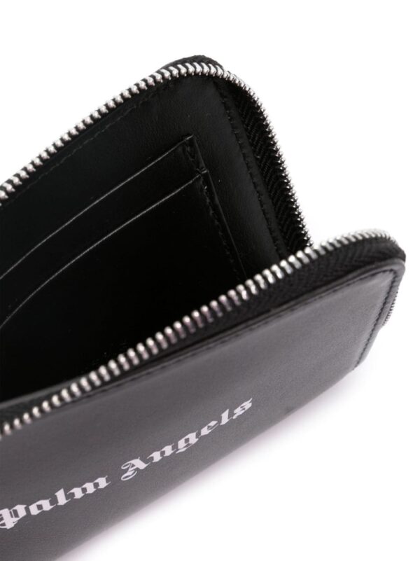 Palm Angels logo-print leather cardholder - Image 3