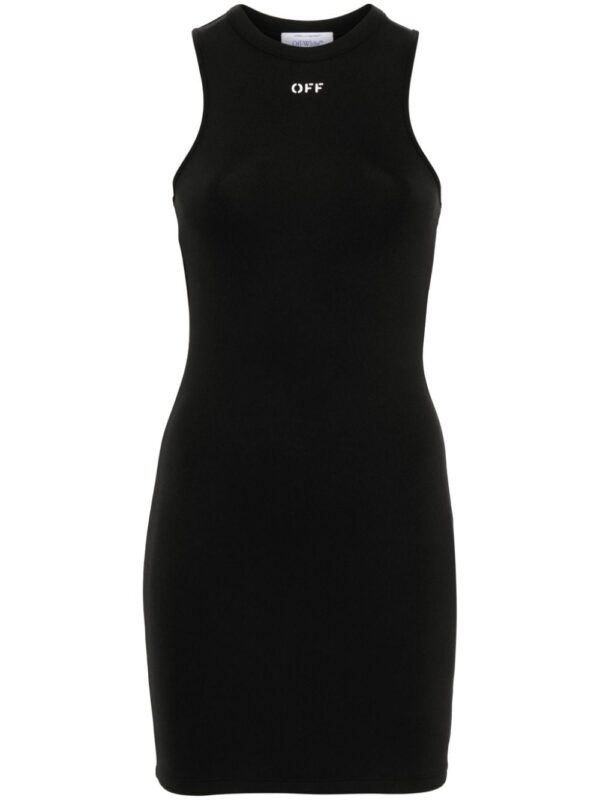 Off-White Sleek Rowing logo-print mini dress