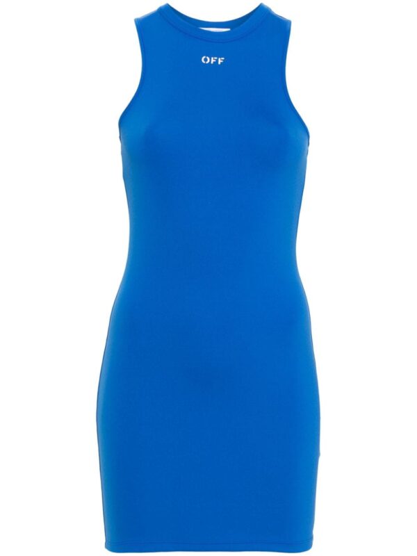 Off-White Sleek Rowing logo-print mini dress