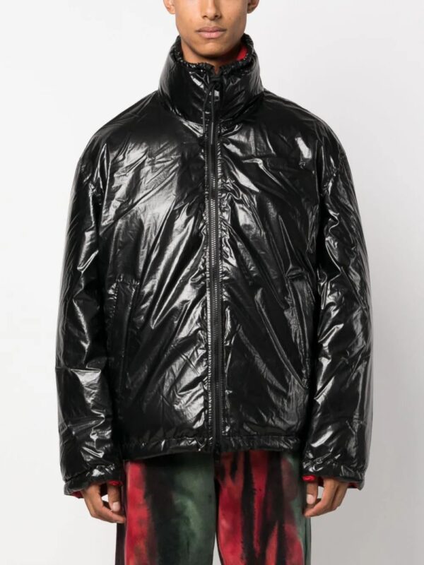 Diesel  logo-patch padded jacket - Image 3