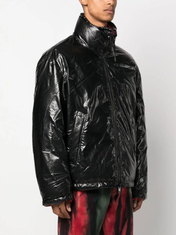 Diesel  logo-patch padded jacket - Image 4