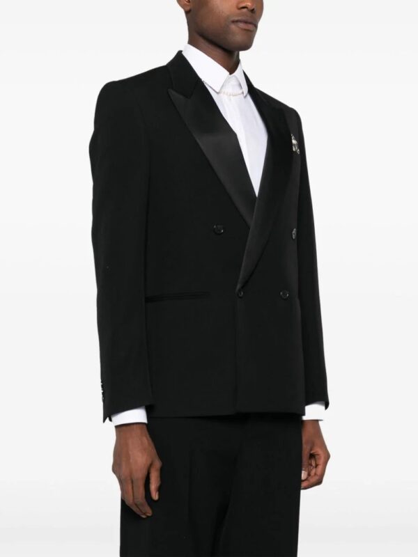 Off-White  satin-lined virgin-wool tuxedo jacket - Image 3