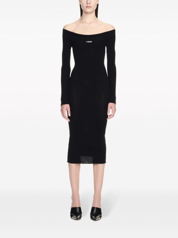 Off-White Off Stamp off-shoulder dress - Image 4