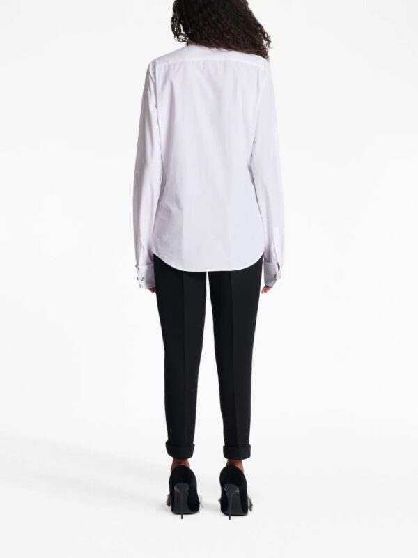 Balmain  jewel-embellished cotton-poplin shirt - Image 4