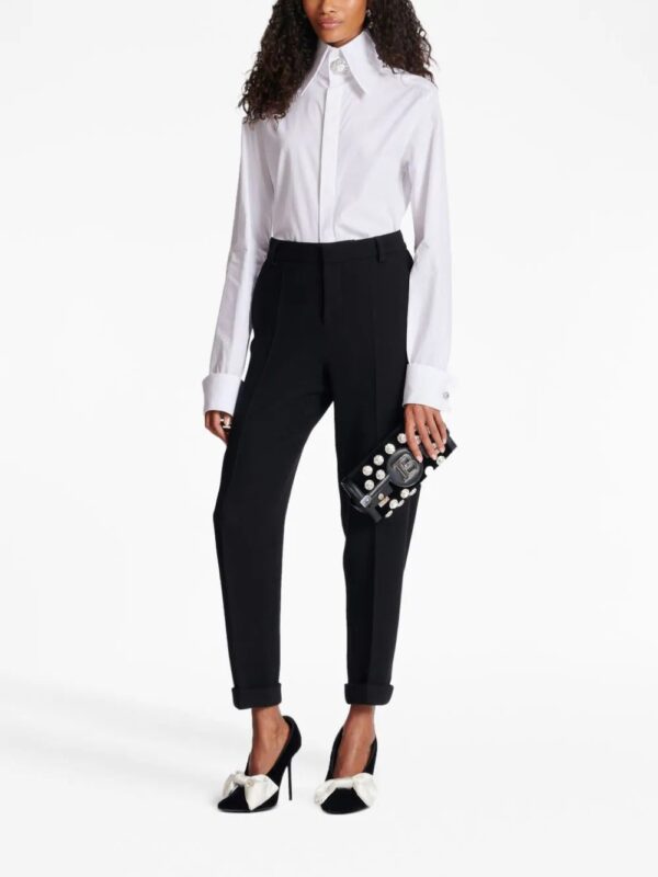 Balmain  jewel-embellished cotton-poplin shirt - Image 2