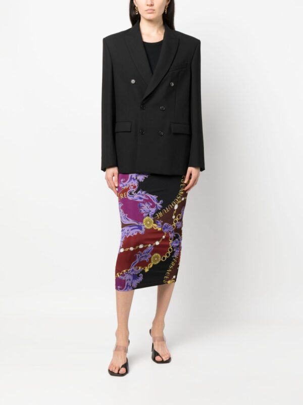 Versace Jeans Couture  Logo Couture-print midi skirt - Image 2
