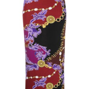 Versace Jeans Couture  Logo Couture-print midi skirt