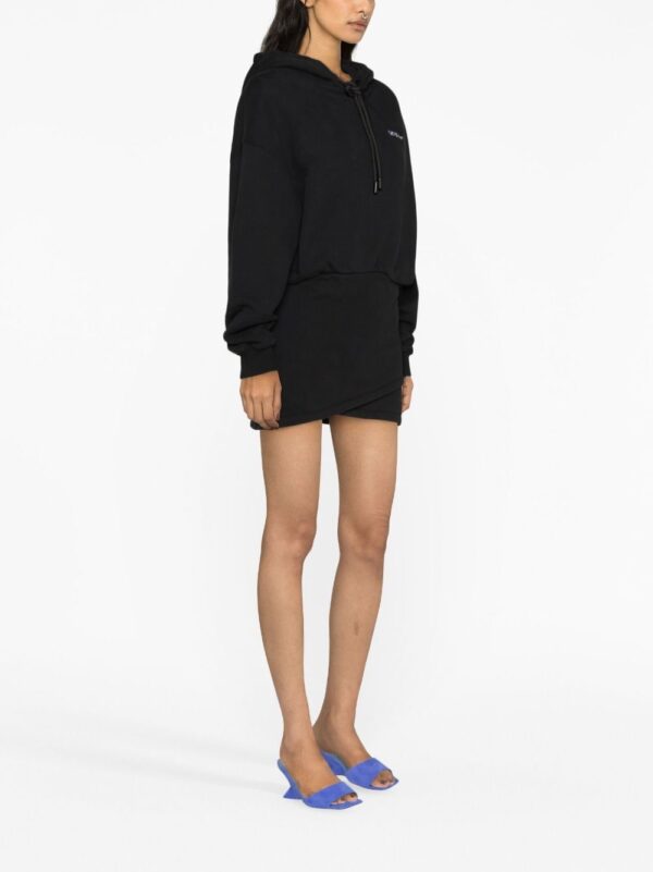 Off-White logo-embroidered hoodie minidress - Image 2