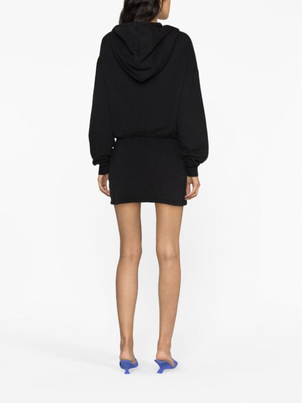 Off-White logo-embroidered hoodie minidress - Image 3