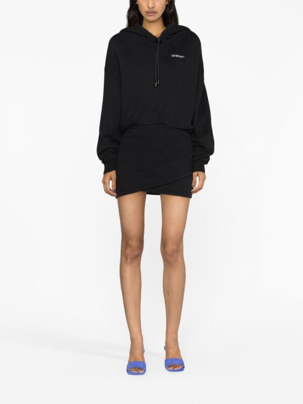 Off-White logo-embroidered hoodie minidress - Image 4
