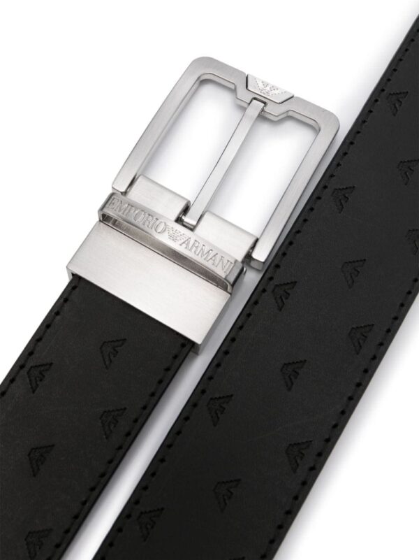 Emporio Armani logo-debossed reversible leather belt - Image 2