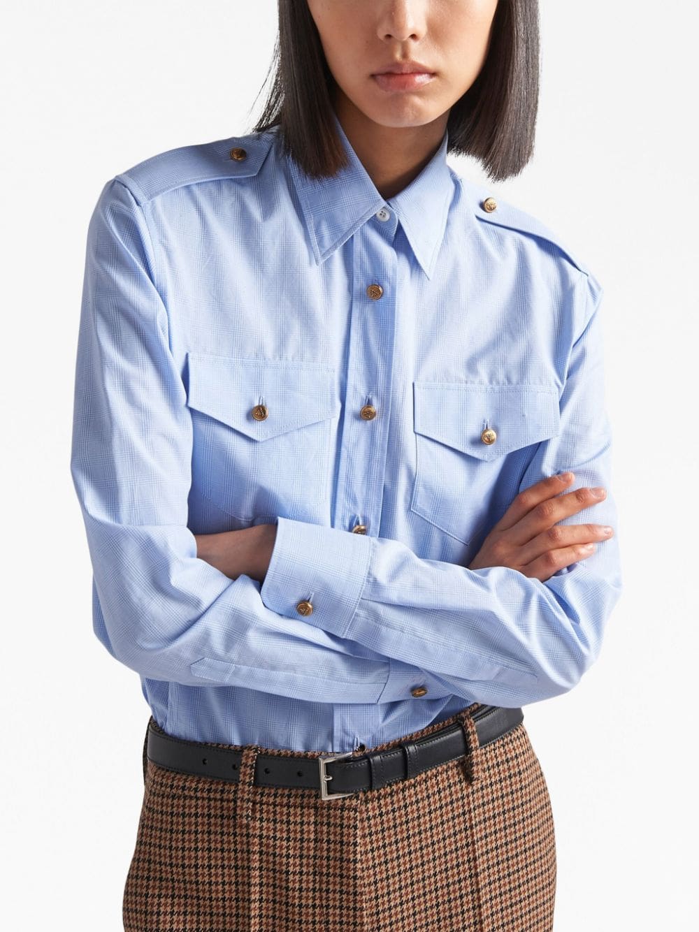 Prada Prince of Wales-check shirt - Image 4