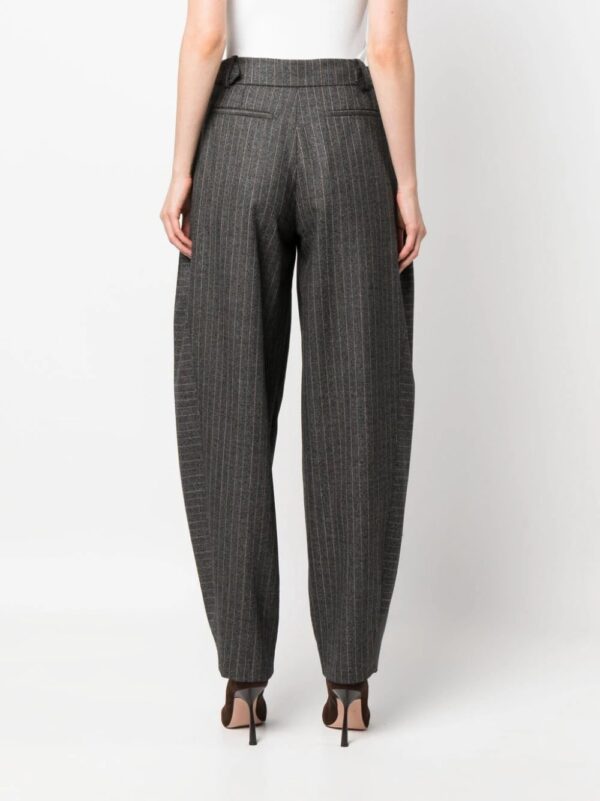 Stella McCartney  pinstriped pleated wide-leg trousers - Image 4