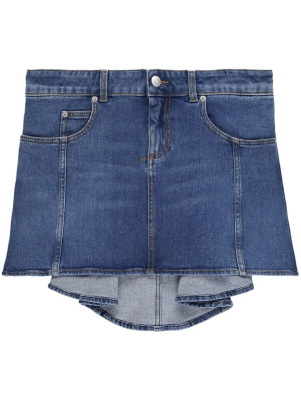 Alexander McQueen  high-low denim mini skirt