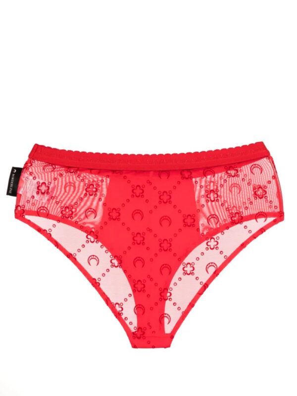 Marine Serre  Moonogram-flocked mesh briefs - Image 2