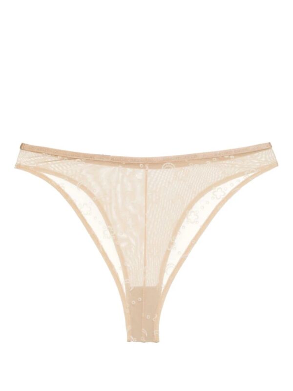 Marine Serre  Moonogram-flocked mesh briefs - Image 2