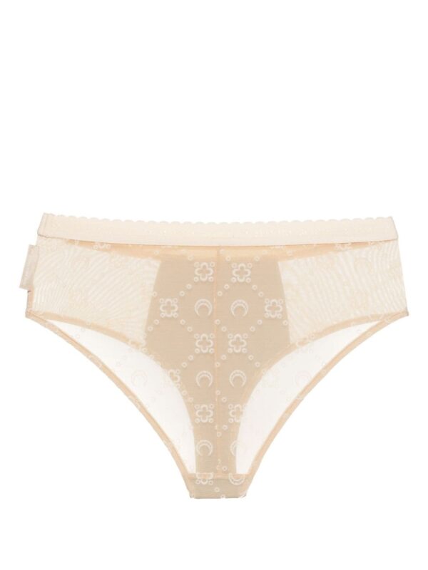 Marine Serre  Moonogram-flocked mesh briefs - Image 2
