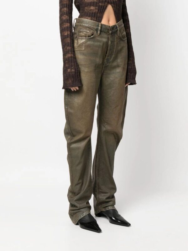 Acne Studios  relaxed fit coated jeans - Image 3
